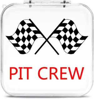 Racing Car Pit Crew Checkered Flag 12 Game Card Holder Case Portable Hard Shell Box Compatible with Switch Gifts for Game Lover