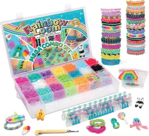 Rainbow Loom® MEGA Combo Set, Features 7000  Colorful Rubber Bands, 2 step-by-step Bracelet Instructions, Organizer Case, Great Gift for Kids 7  to Promote Fine Motor Skills