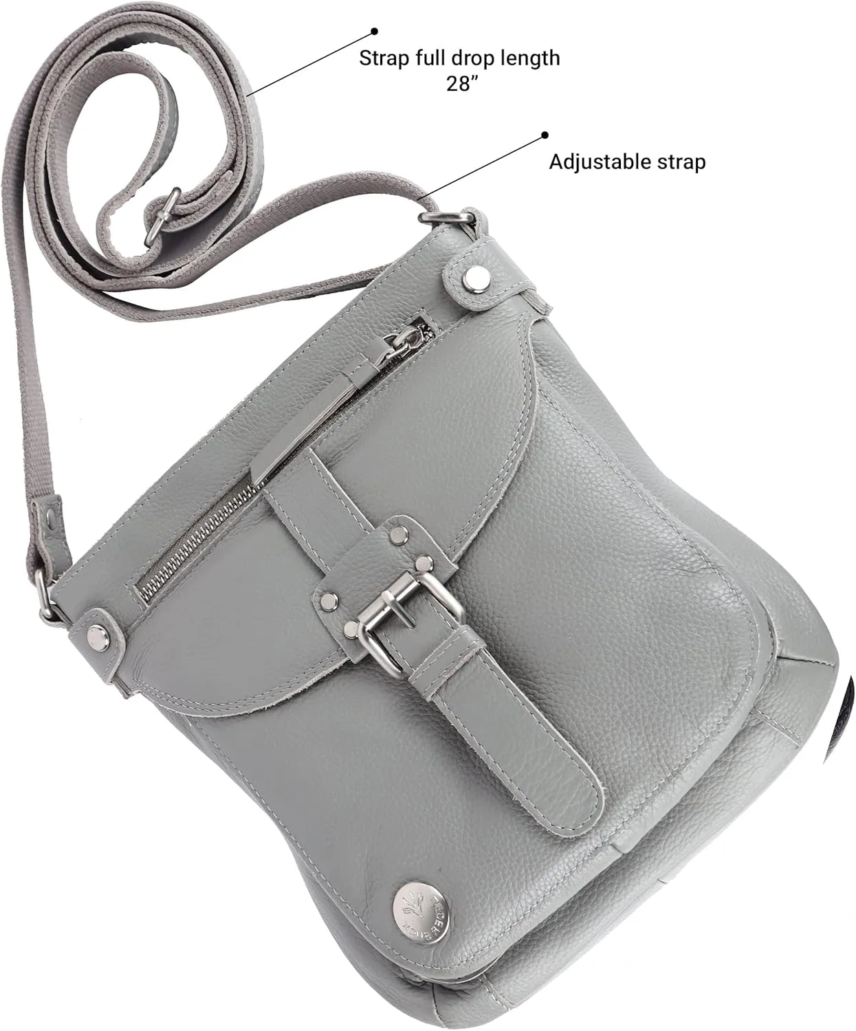 Real Leather Soft Small Womens Crossbody Handbags & Purses - Premium Sling Crossover Shoulder Bag