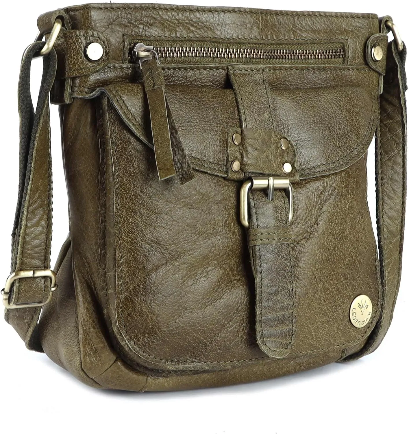 Real Leather Soft Small Womens Crossbody Handbags & Purses - Premium Sling Crossover Shoulder Bag