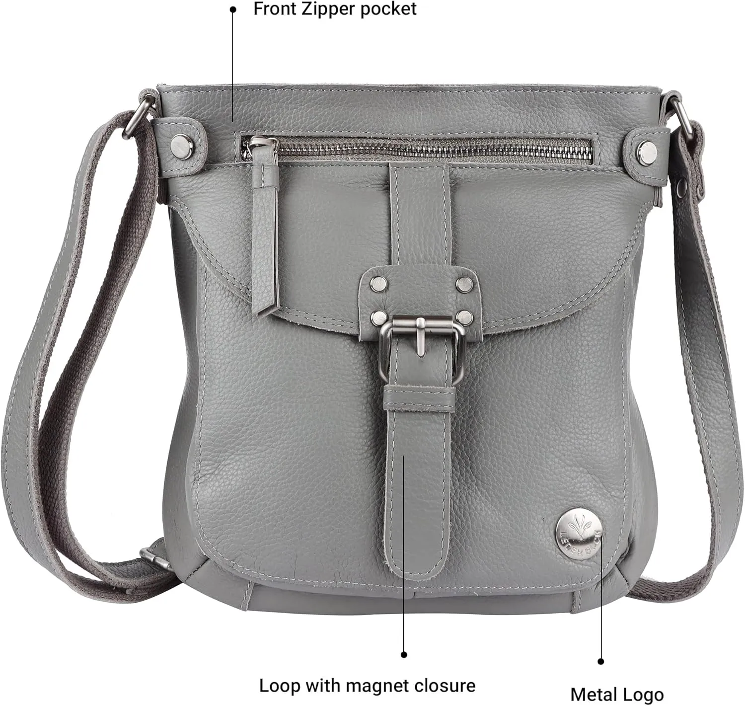 Real Leather Soft Small Womens Crossbody Handbags & Purses - Premium Sling Crossover Shoulder Bag