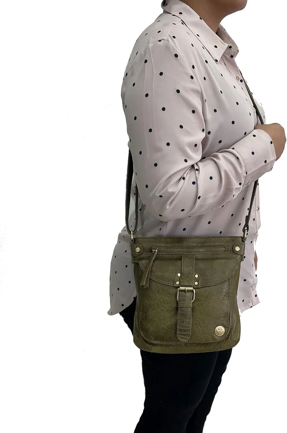 Real Leather Soft Small Womens Crossbody Handbags & Purses - Premium Sling Crossover Shoulder Bag