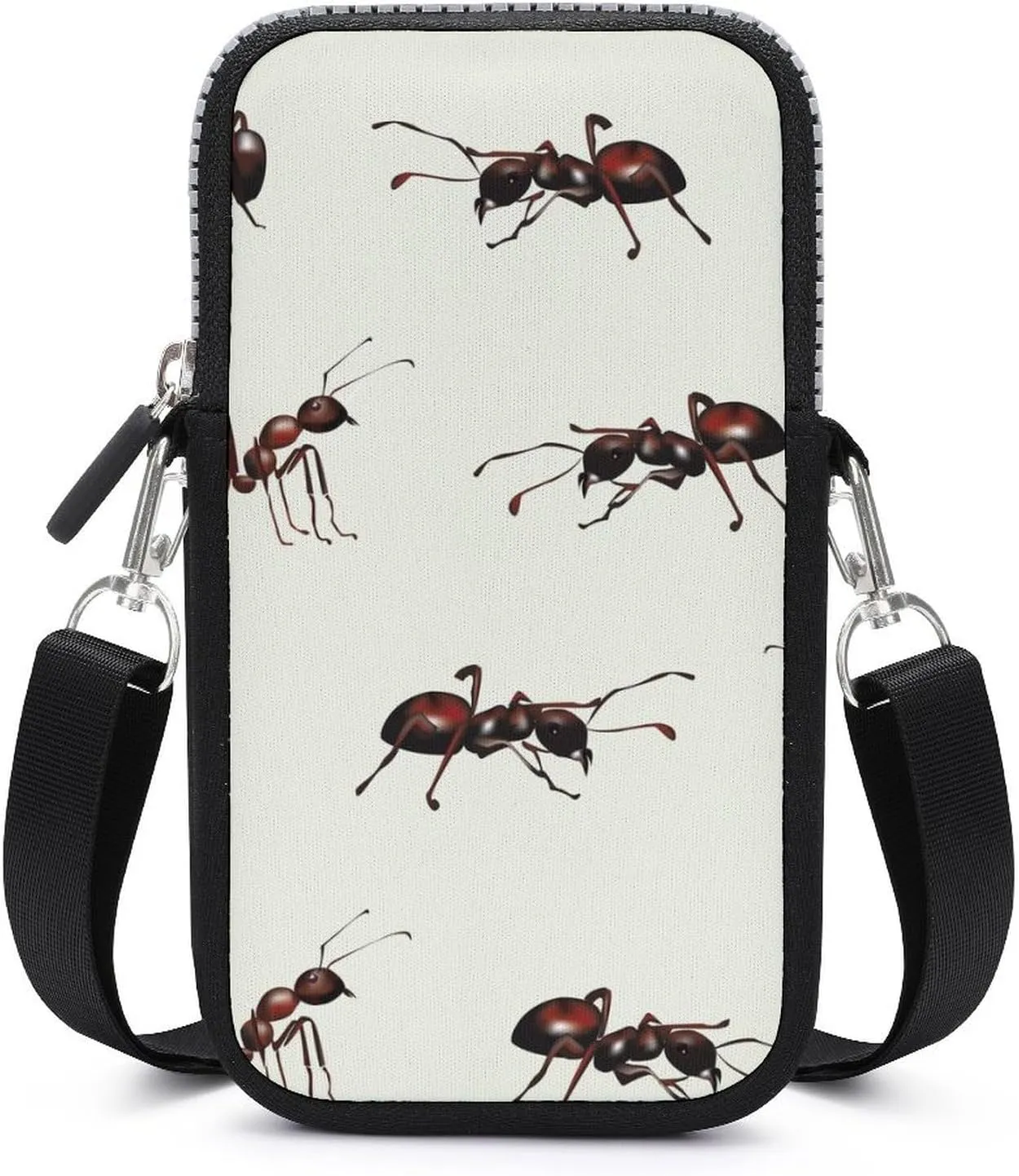 Realistic Ants Crossbody Cell Phone Purse Crossbody Mini Bag Fashion Phone Pouch Wallet with Detachable Strap