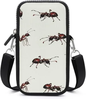 Realistic Ants Crossbody Cell Phone Purse Crossbody Mini Bag Fashion Phone Pouch Wallet with Detachable Strap