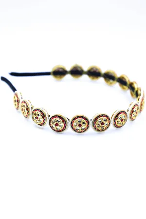 Red Beads Embellished Hairband