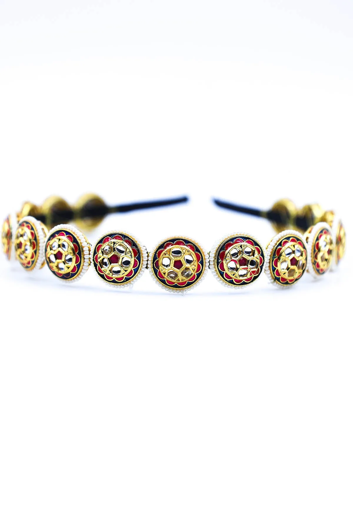 Red Beads Embellished Hairband