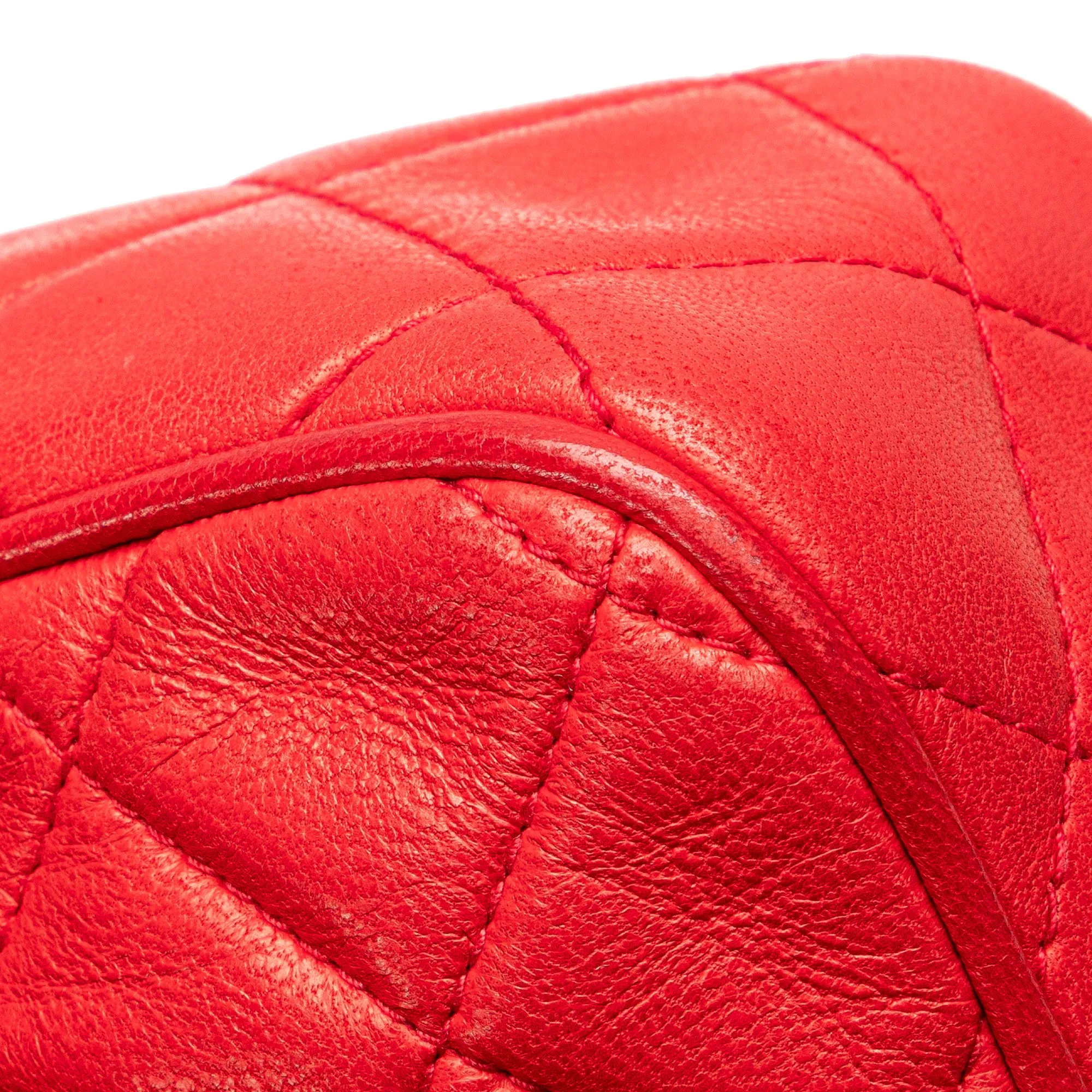 Red Chanel CC Quilted Lambskin Tassel Camera Bag