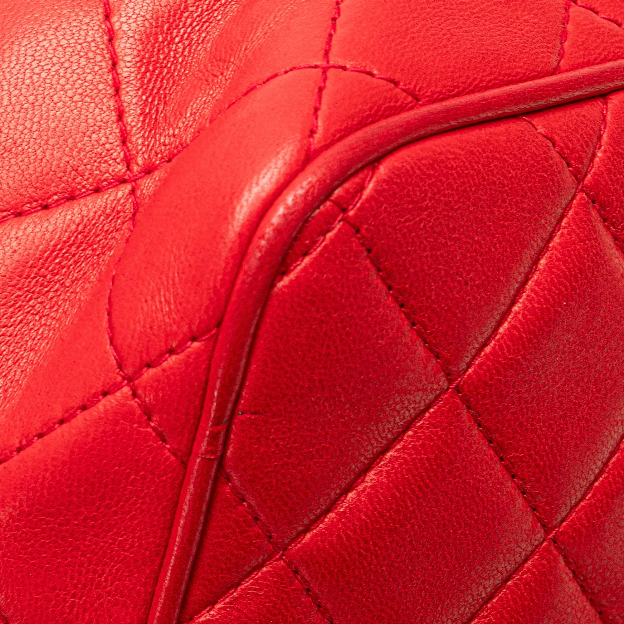 Red Chanel CC Quilted Lambskin Tassel Camera Bag