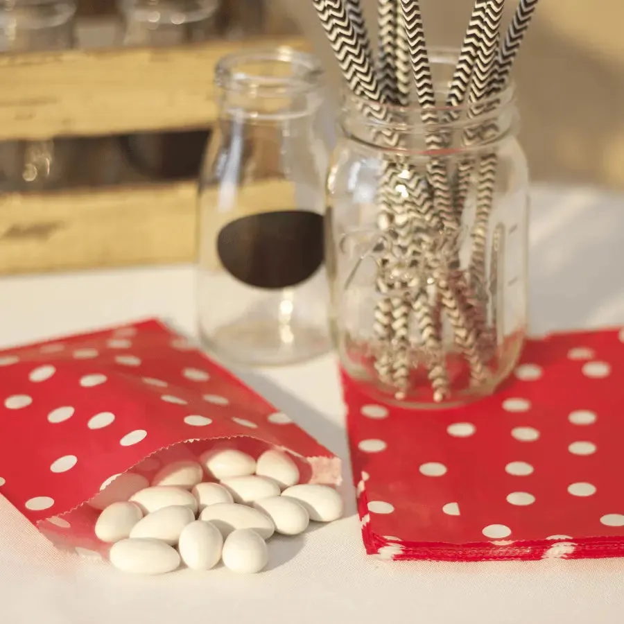 Red Dots Paper Treat Bags