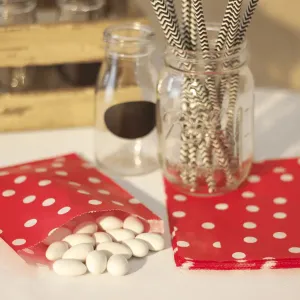 Red Dots Paper Treat Bags
