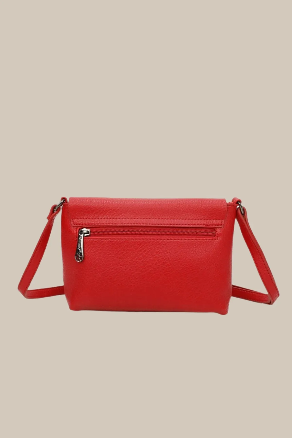 Red Tassel Flap Crossbody Bag