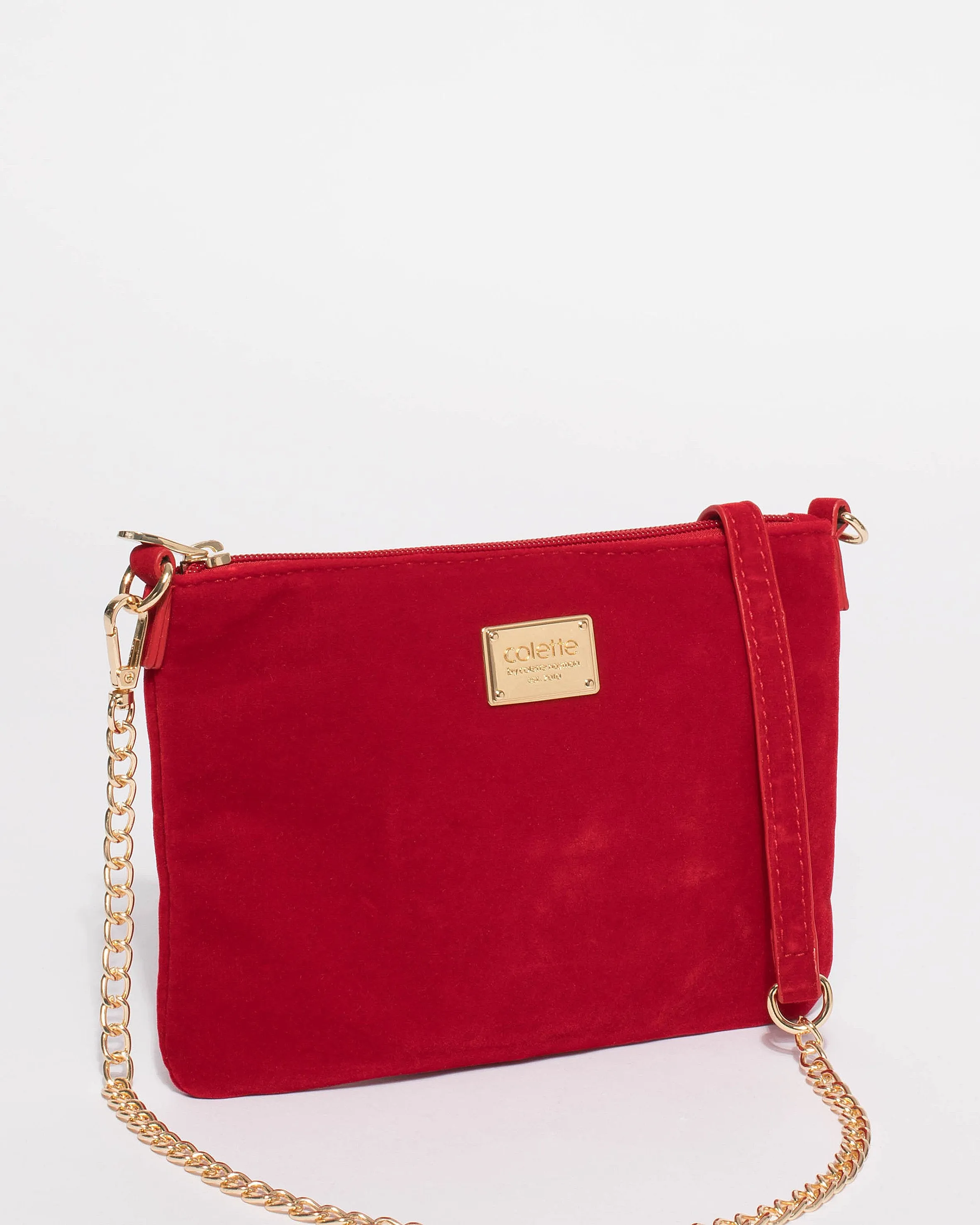 Red Velvet Peta Chain Crossbody Bag