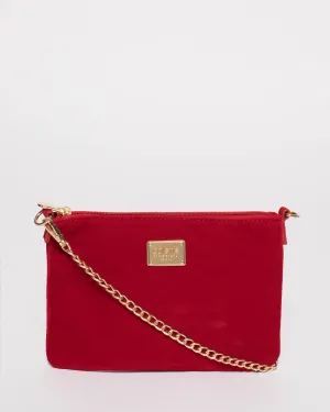 Red Velvet Peta Chain Crossbody Bag