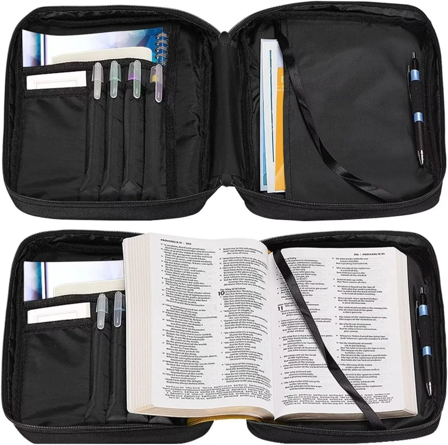 Religion Bible Cover, Bible Case, Bible Bag, Bible Tote Bag Crossbody Bible Cover Case with Shoulder Strap Portable Bible Carrying Case for Travel School
