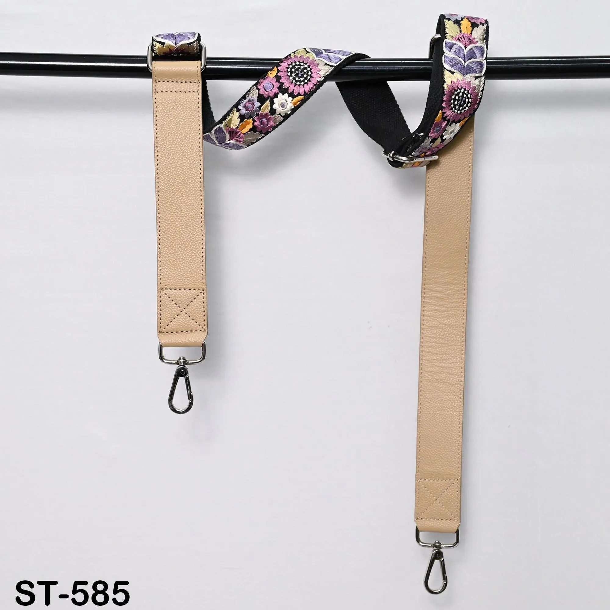 Replacement Crossbody Strap Leather Handbag Bag Adjustable Boho Gift for Father Camera Strap Shoulder Strap Purses Embroidery Pale Taupe