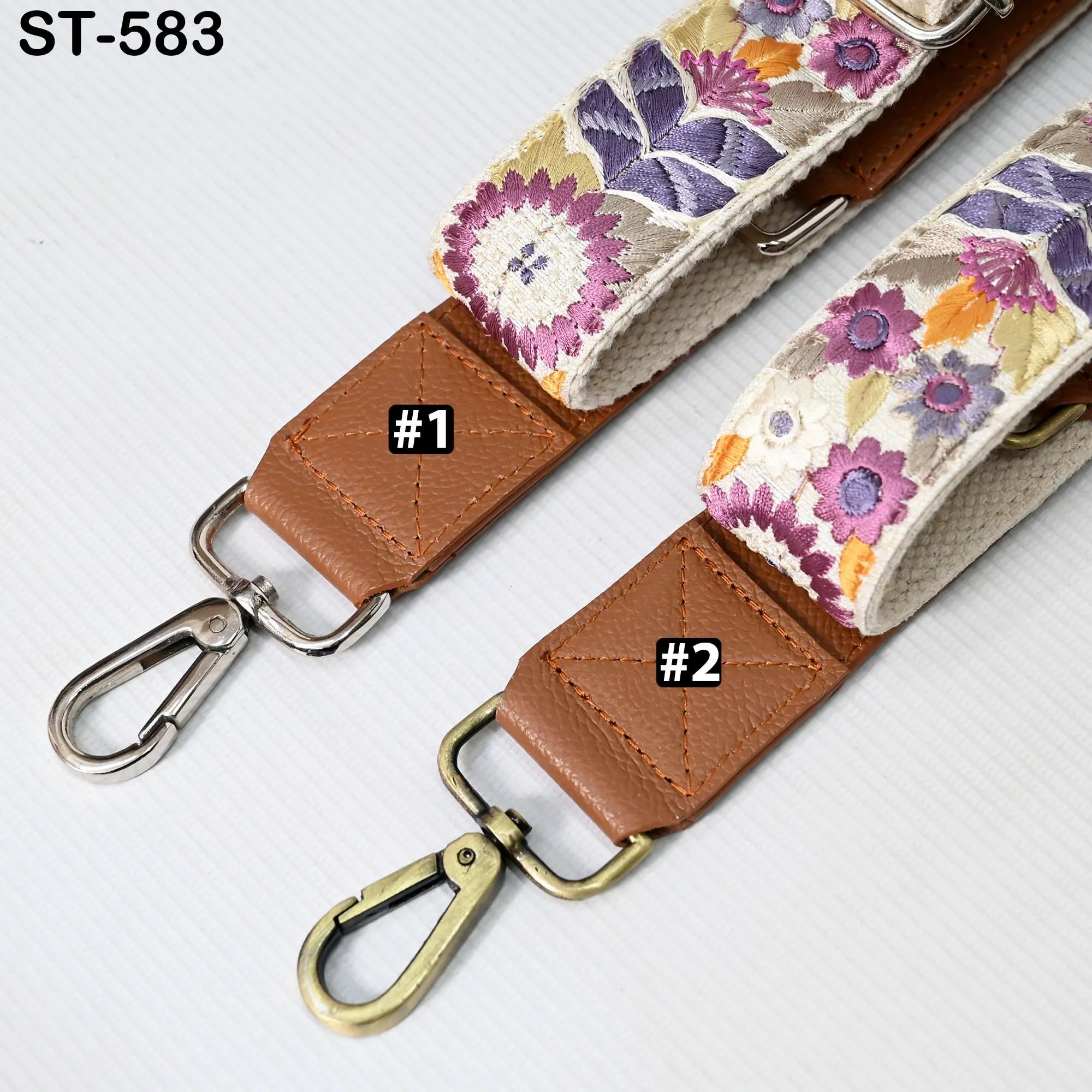 Replacement Leather  Crossbody Strap Handbag Boho Bag Strap Camera Strap Purses Embroidery Brown Adjustable Strap Christmas Gift for Brother