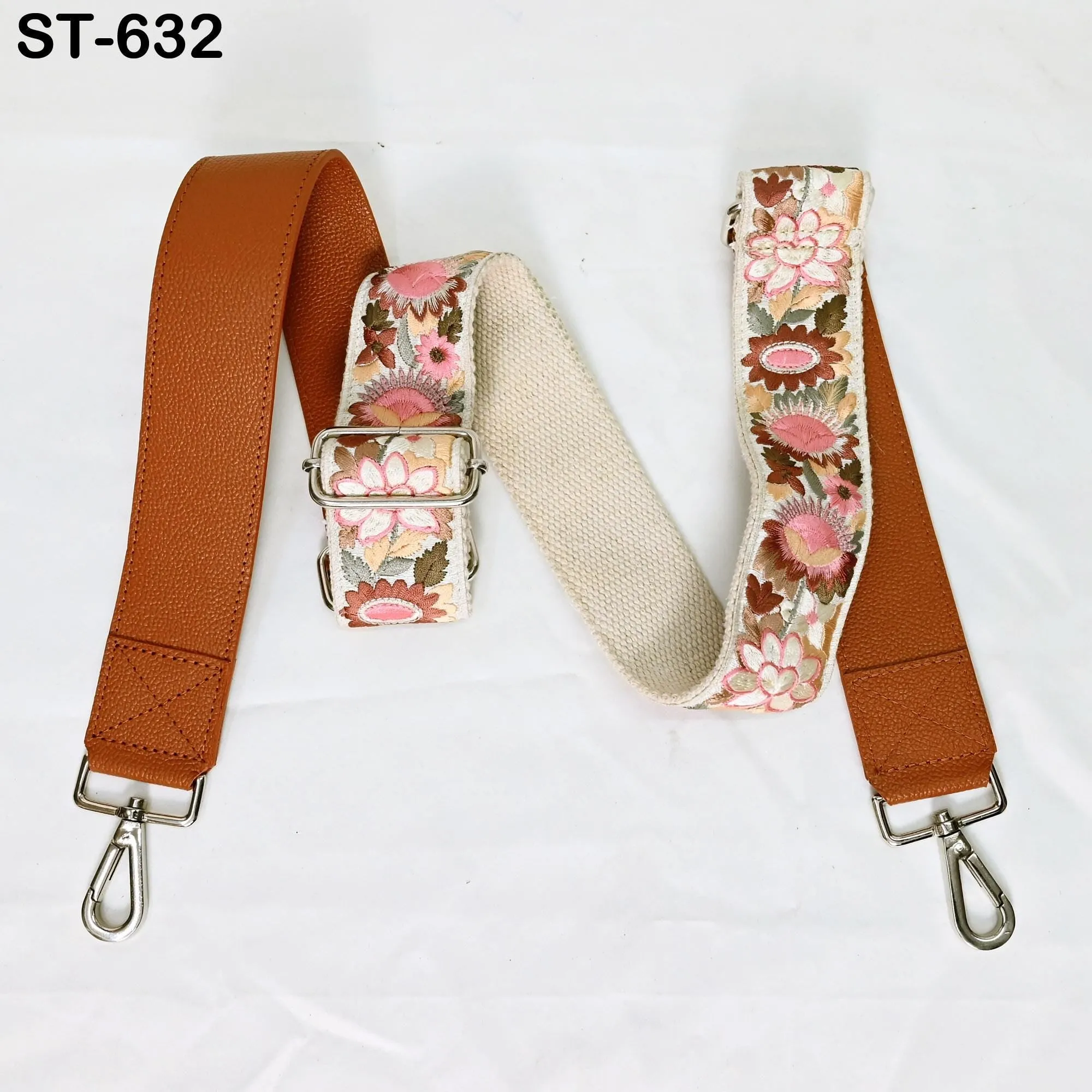 Replacement Leather  Crossbody Strap Handbag Boho Bag Strap Camera Strap Purses Embroidery Brown Adjustable Strap Christmas Gift for Brother