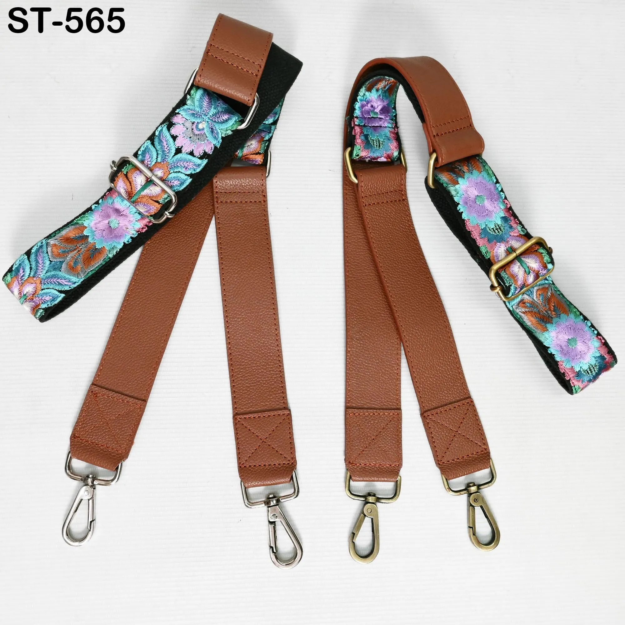 Replacement Leather  Crossbody Strap Handbag Boho Bag Strap Camera Strap Purses Embroidery Brown Adjustable Strap Christmas Gift for Sister