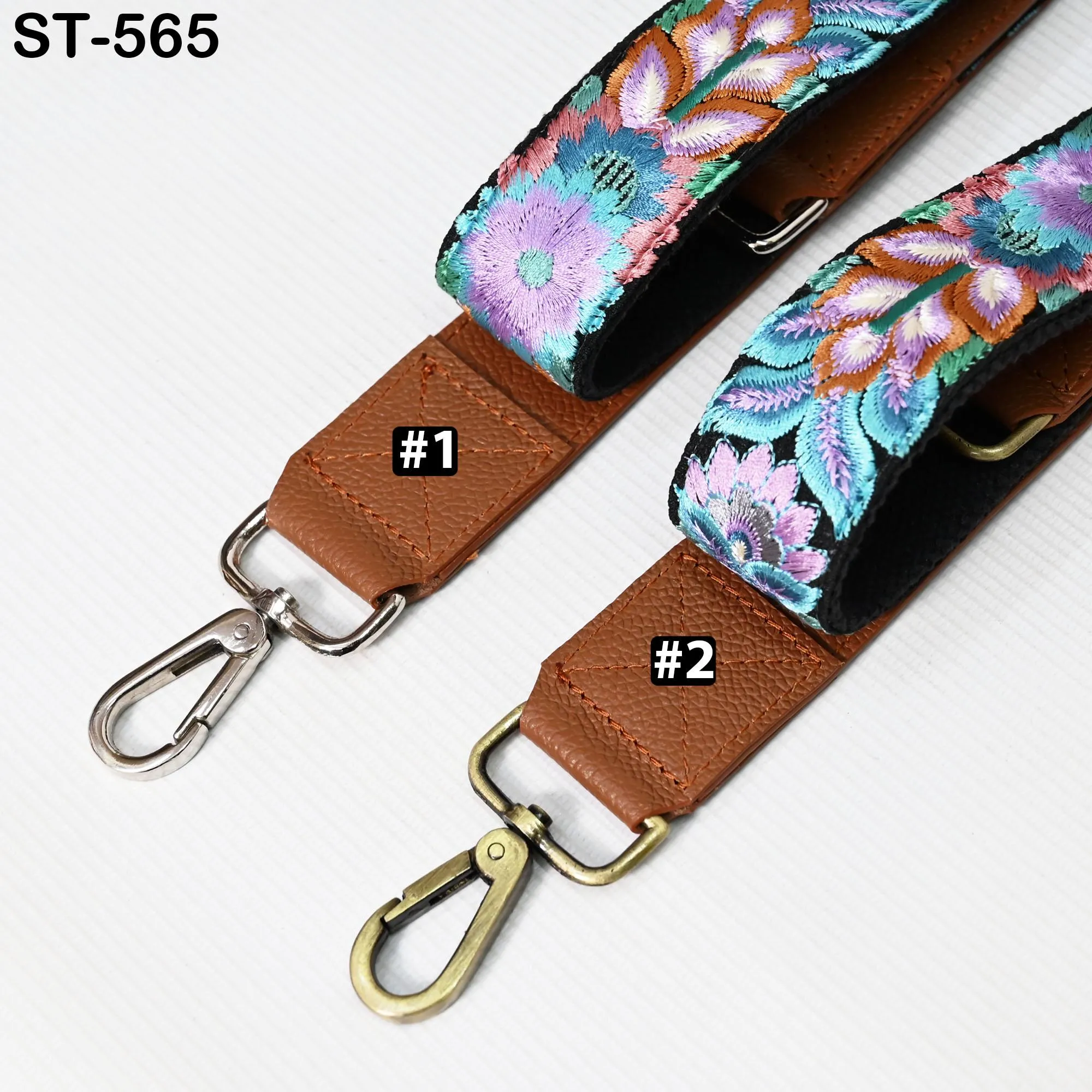 Replacement Leather  Crossbody Strap Handbag Boho Bag Strap Camera Strap Purses Embroidery Brown Adjustable Strap Christmas Gift for Sister