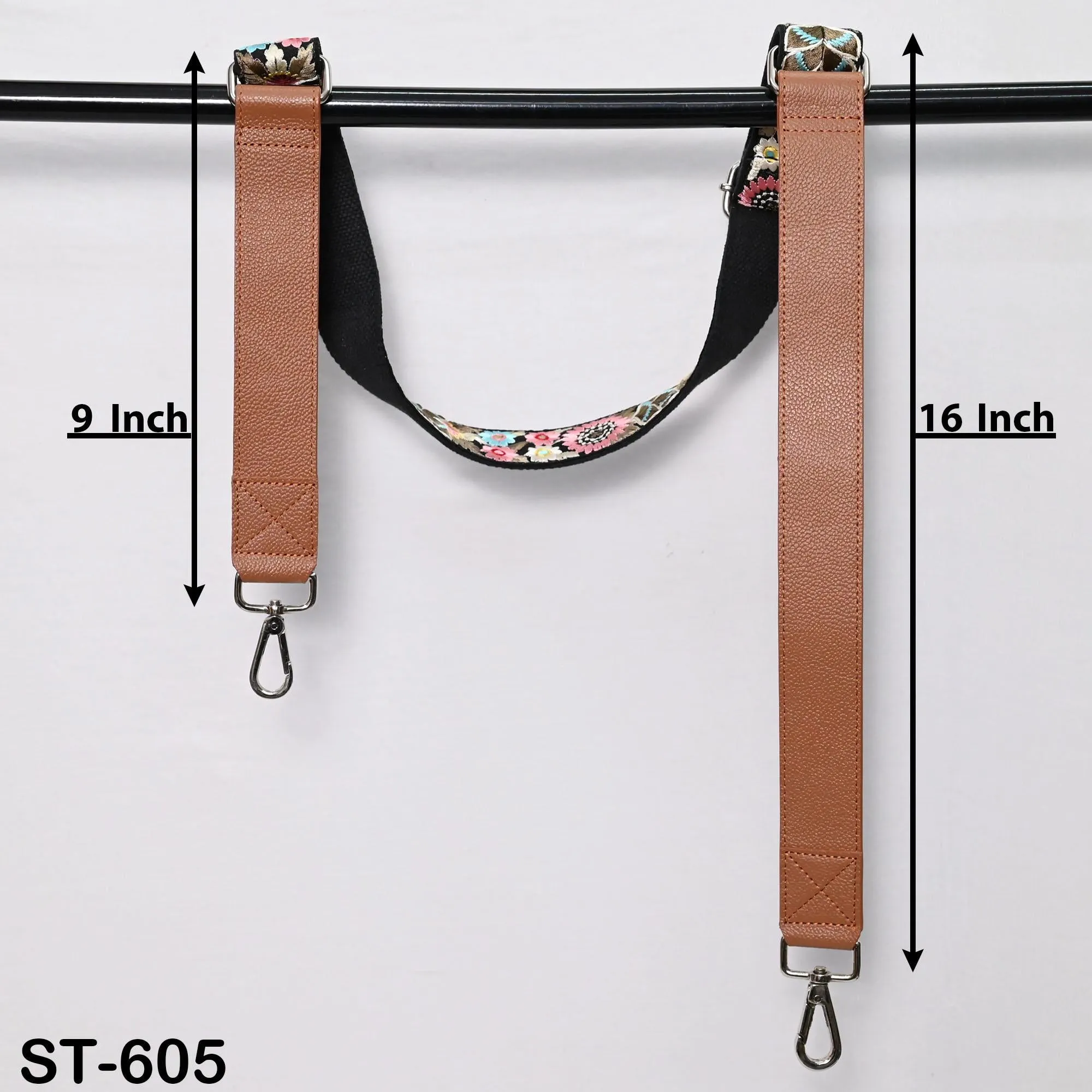 Replacement Leather  Crossbody Strap Handbag Boho Bag Strap Camera Strap Purses Embroidery Brown Adjustable Strap Christmas Gift for Sister