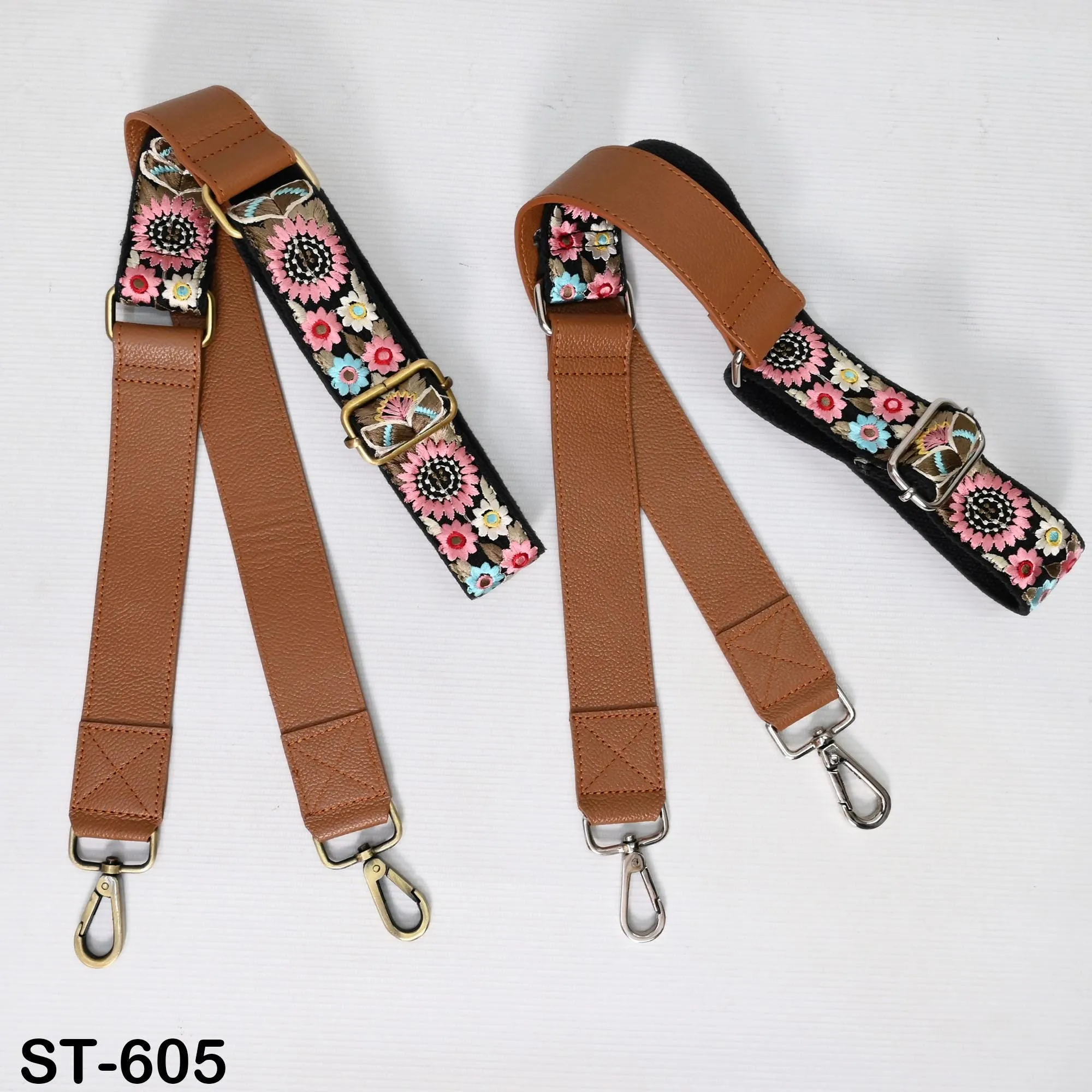 Replacement Leather  Crossbody Strap Handbag Boho Bag Strap Camera Strap Purses Embroidery Brown Adjustable Strap Christmas Gift for Sister