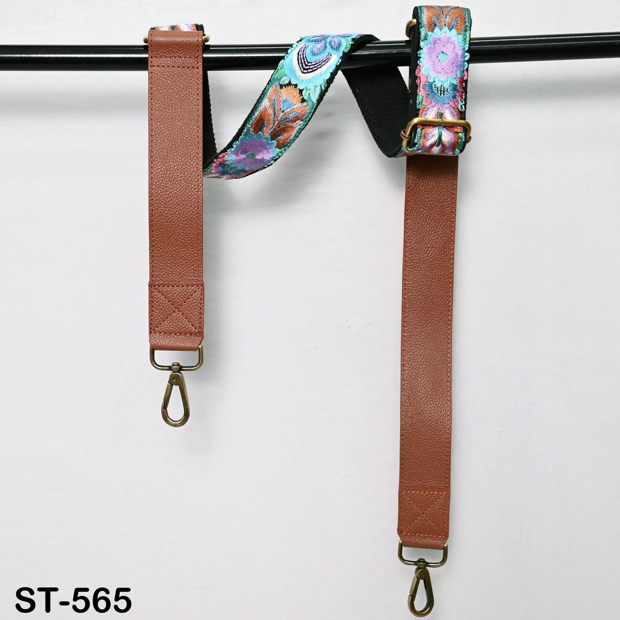 Replacement Leather  Crossbody Strap Handbag Boho Bag Strap Camera Strap Purses Embroidery Brown Adjustable Strap Christmas Gift for Sister