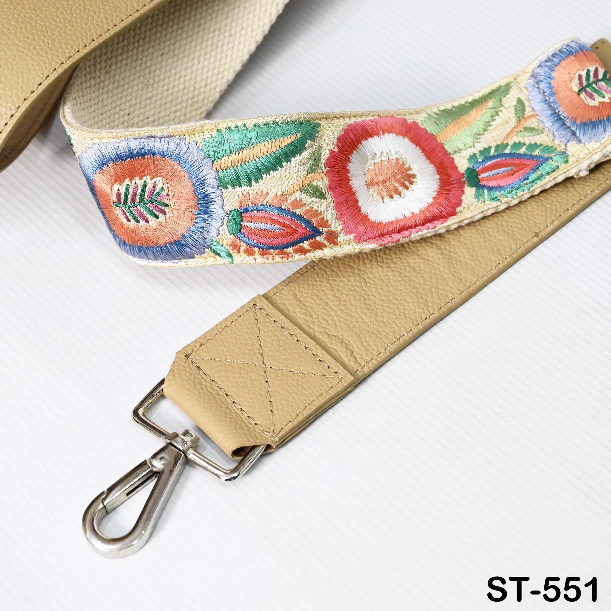 Replacement Leather Handbag Boho Bag Crossbody Strap Embroidery Adjustable Camera Strap Shoulder Strap Purses Pale Taupe Gift for Friends