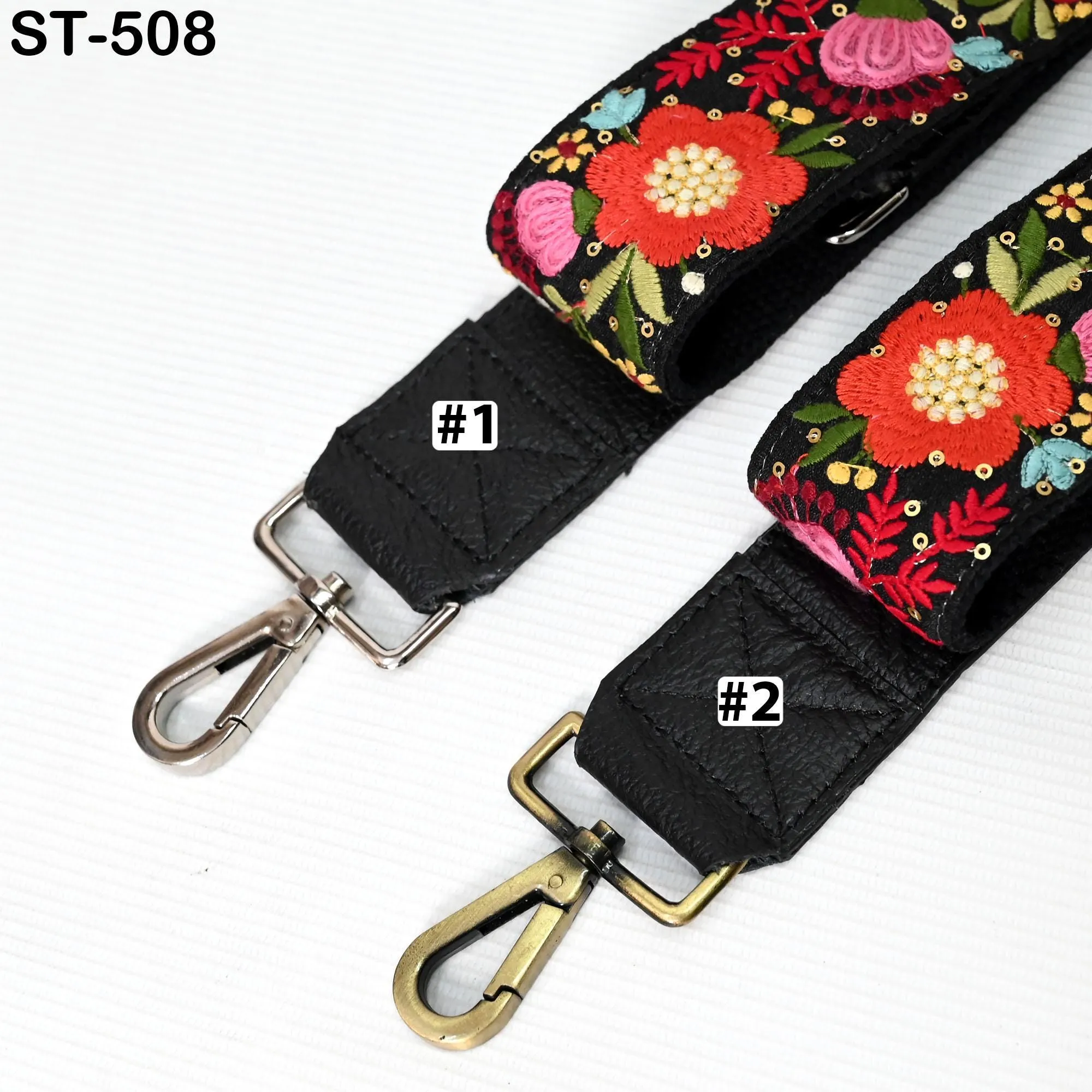 Replacement Leather Handbag Boho Bag Strap Camera Strap Crossbody Strap Purses Embroidery Adjustable Strap Black Christmas Gift for Sister