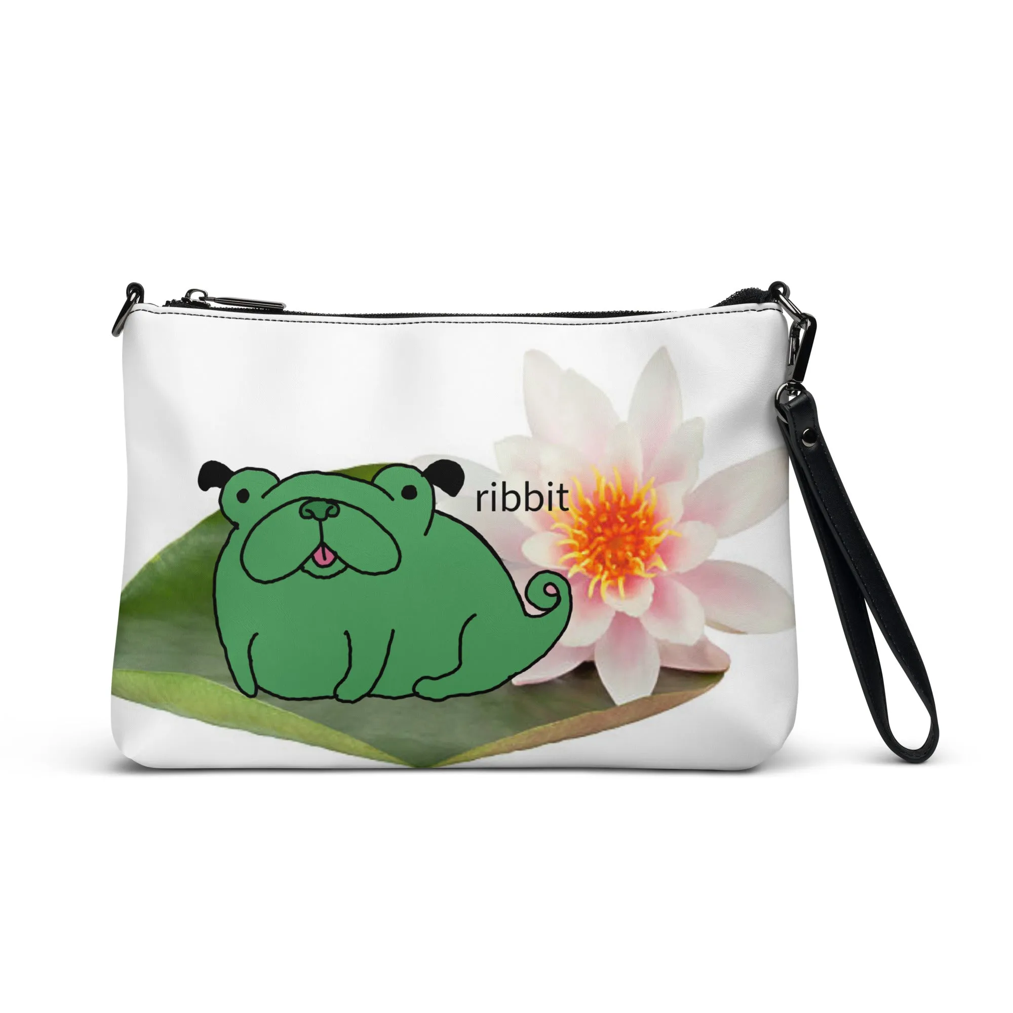 Ribbit the Pug Frog Crossbody bag
