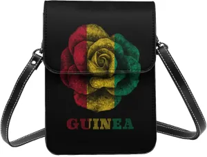 Rose Guinea Guinean Flag Small Crossbody Bag Is A Shoulder Bag Designed For Women And Girls Cell Phone Crossbody Wallet Purses With Card Slots Adjustable Strap