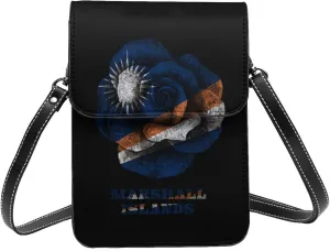 Rose Marshall Islands Rosal Islanders Flag Small Crossbody Bag Is A Shoulder Bag Designed For Women And Girls Cell Phone Crossbody Wallet Purses With Card Slots Adjustable Strap