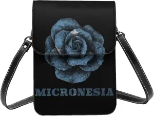 Rose Micronesia Micronesians Flag Small Crossbody Bag Is A Shoulder Bag Designed For Women And Girls Cell Phone Crossbody Wallet Purses With Card Slots Adjustable Strap