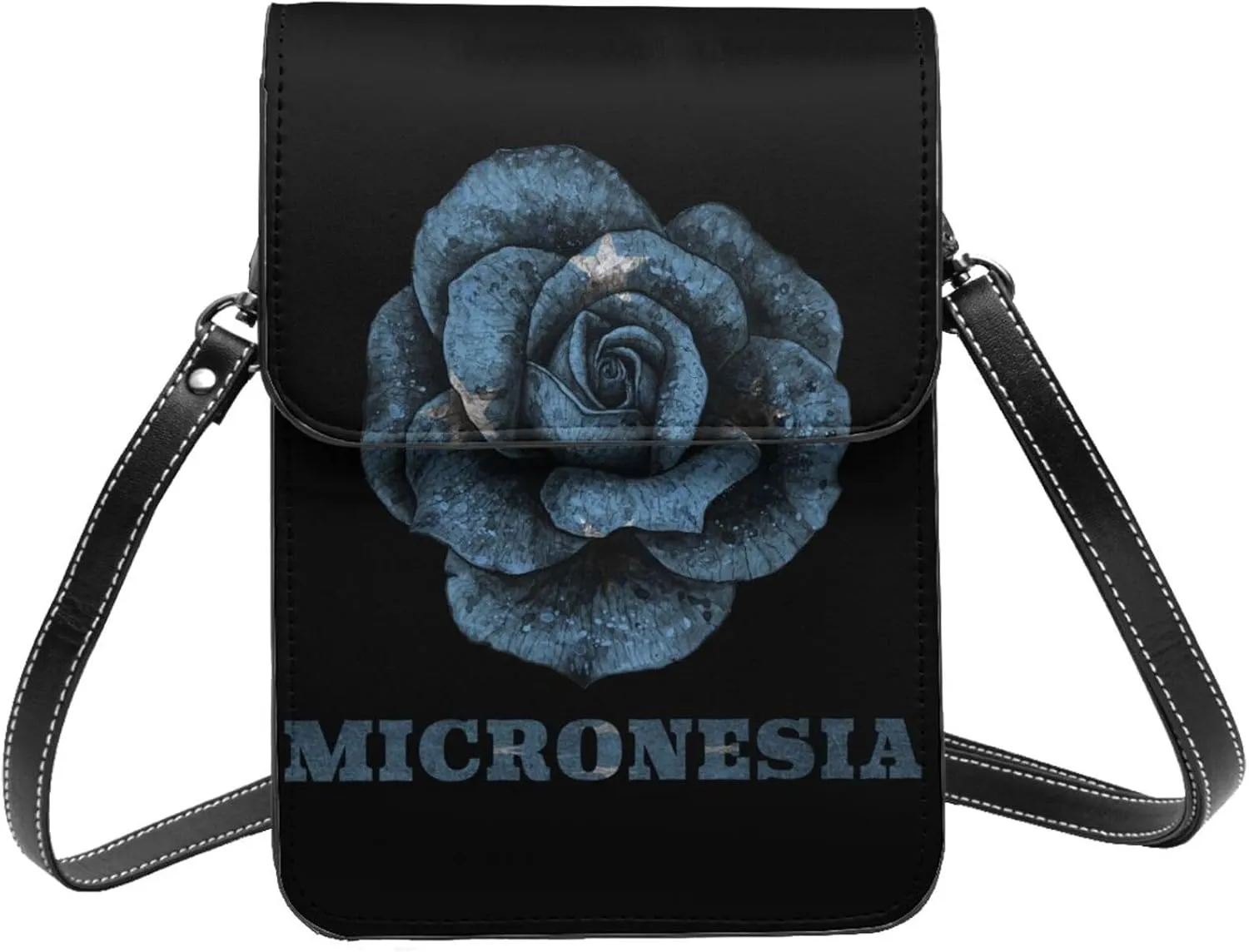 Rose Micronesia Micronesians Flag Small Crossbody Bag Is A Shoulder Bag Designed For Women And Girls Cell Phone Crossbody Wallet Purses With Card Slots Adjustable Strap
