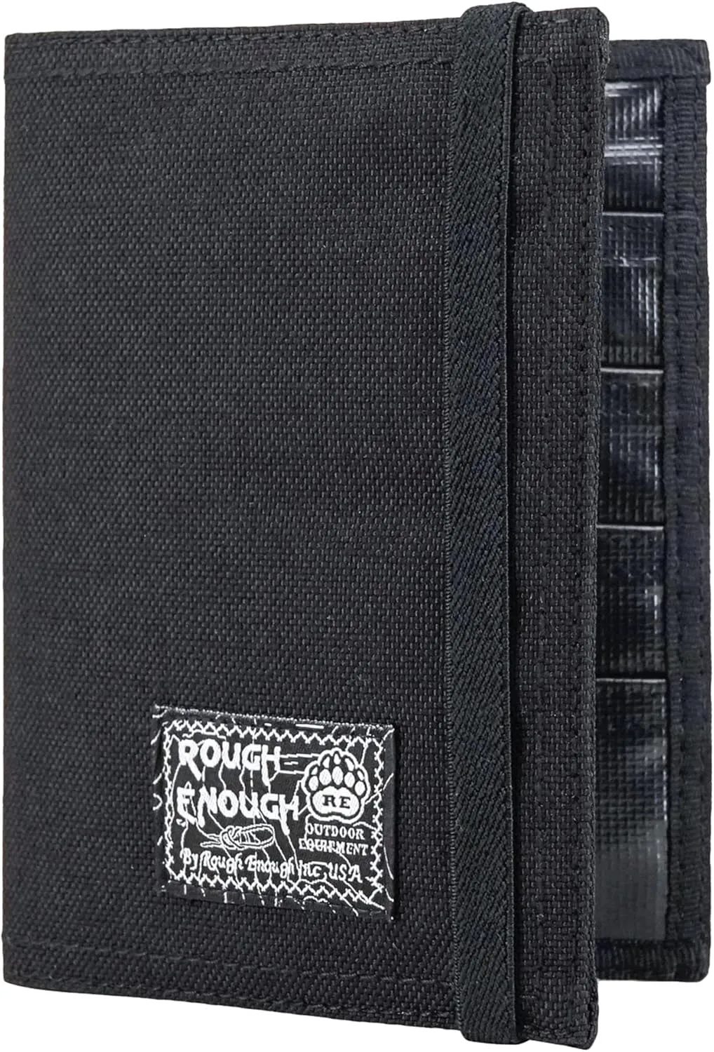 Rough Enough Passport Holder Wallet Cover Case for Travel Men Women Family Kids Vacation Trip Essentials Cordura Black