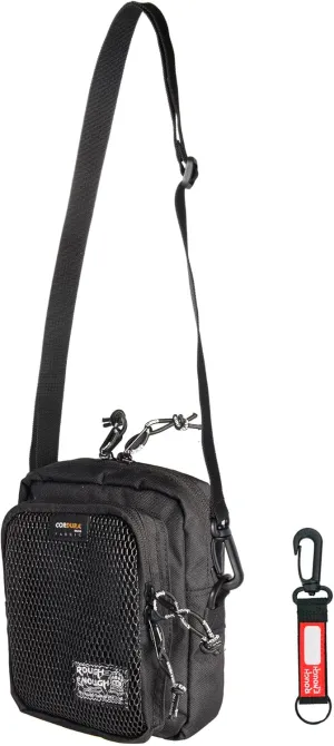 Rough Enough Small Cell Phone Crossbody Dog Walking Bag for Men Teens Boys with Functional Compartment Outdoor Hiking Black