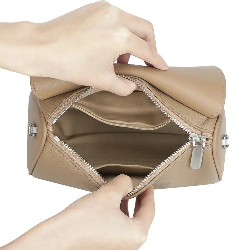 Royal Bagger Genuine Leather Crossbody Bags for Women, Chain Small Square Purse, Fashion Shoulder Handbag 3099