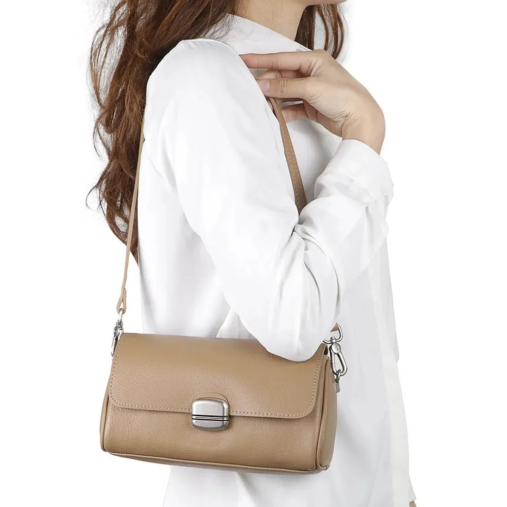 Royal Bagger Genuine Leather Crossbody Bags for Women, Chain Small Square Purse, Fashion Shoulder Handbag 3099