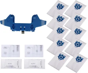 S8000 Filterbag Holder   10 Airclean GN Bags   2 Sets Pre and Post Motor Protection Filters Replacement Compatible With Miele S2 S400i S5 S8 S600 S800 Complete C2 C3 Series Vacuum Cleaners