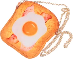 SAFIGLE 1pc Toast Messenger Bag Crossbody Pouch Crossbody Handbag Toast Shape Chain Bag Toast Shape Pouch Toast