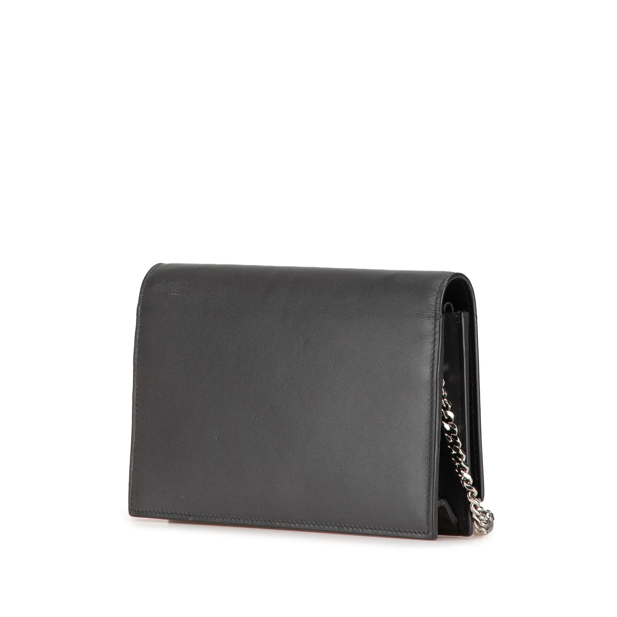 Saint Lau Smooth Calfskin Monogram Kate Tassel Chain Wallet