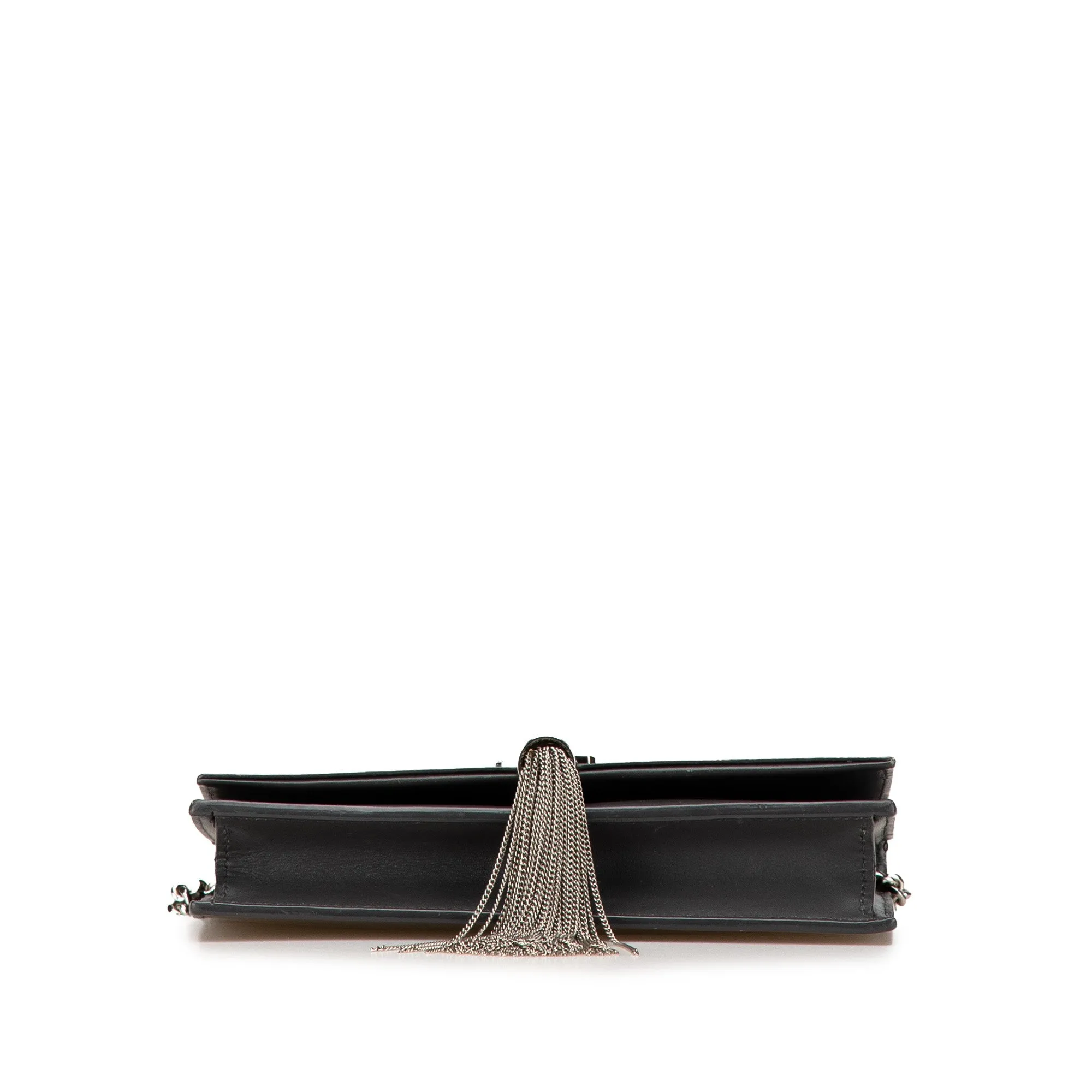 Saint Lau Smooth Calfskin Monogram Kate Tassel Chain Wallet