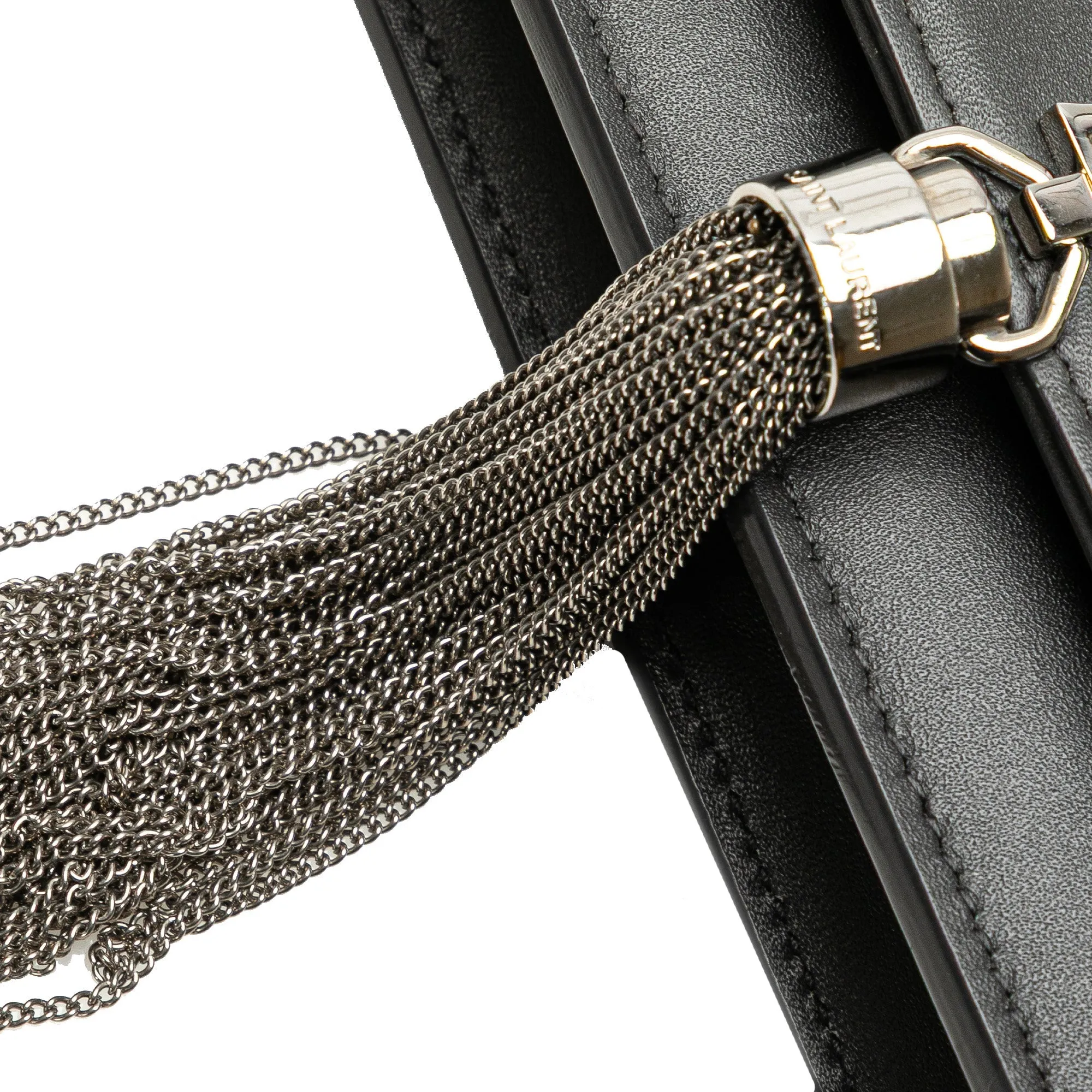 Saint Lau Smooth Calfskin Monogram Kate Tassel Chain Wallet