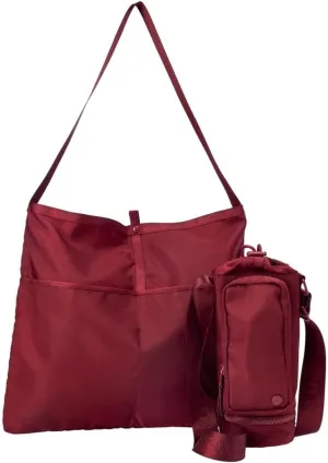 Samantha Brown Water Bottle Crossbody Bag with Packable Tote, Insulated Holder, Multiple Colors