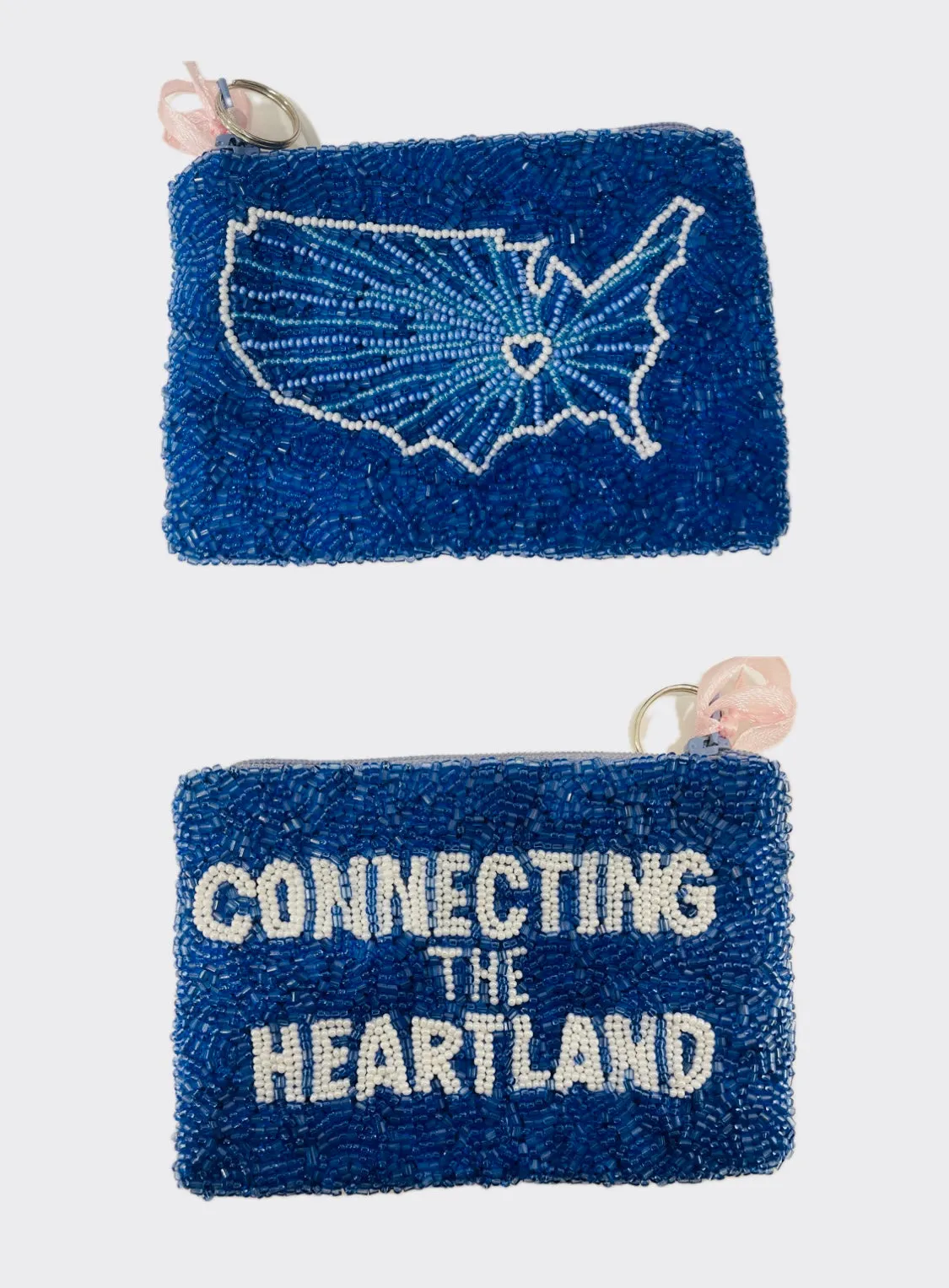 Sample CONNECTING THE HEARTLAND small coin purse