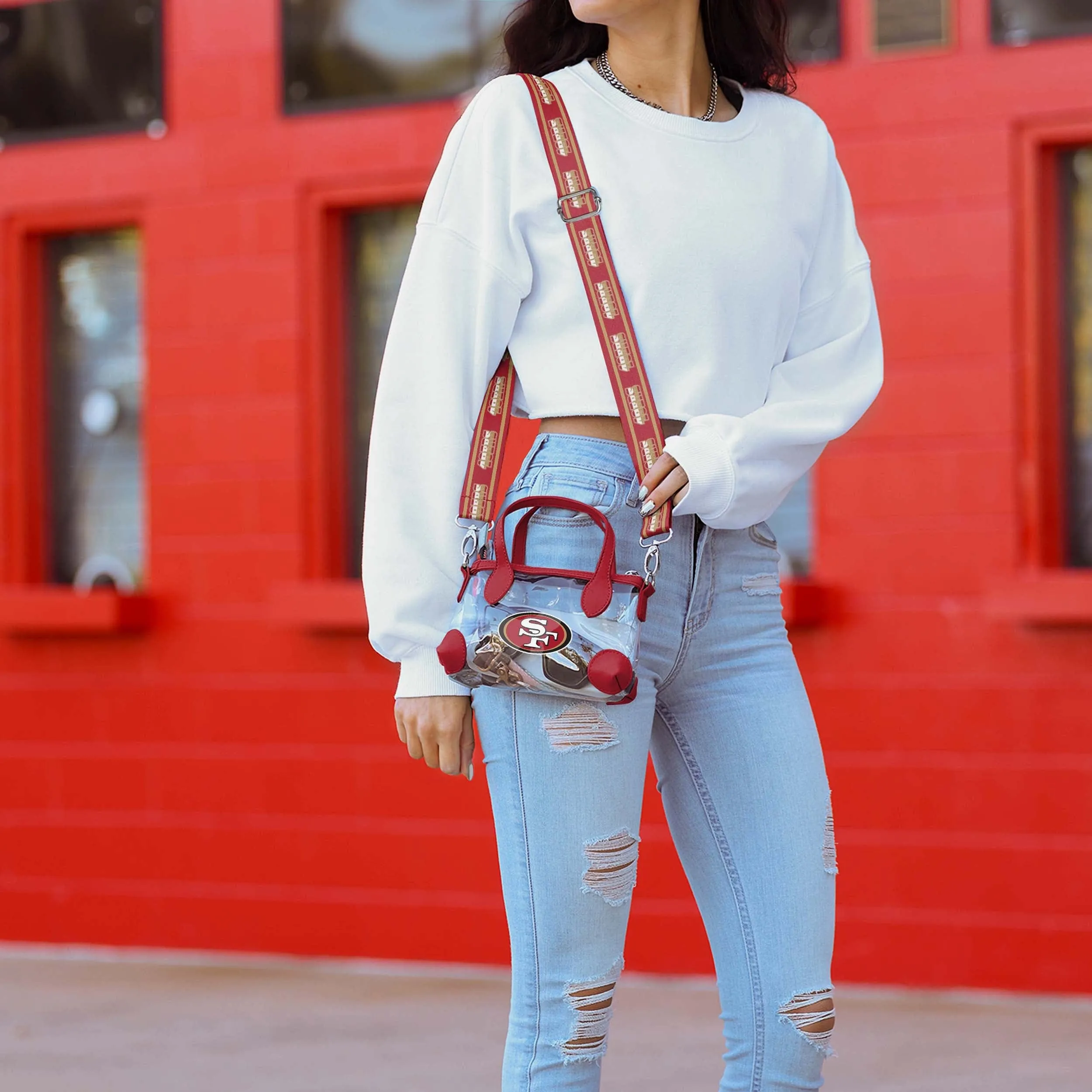 San Francisco 49ers Big Logo Clear Crossbody Mini Purse