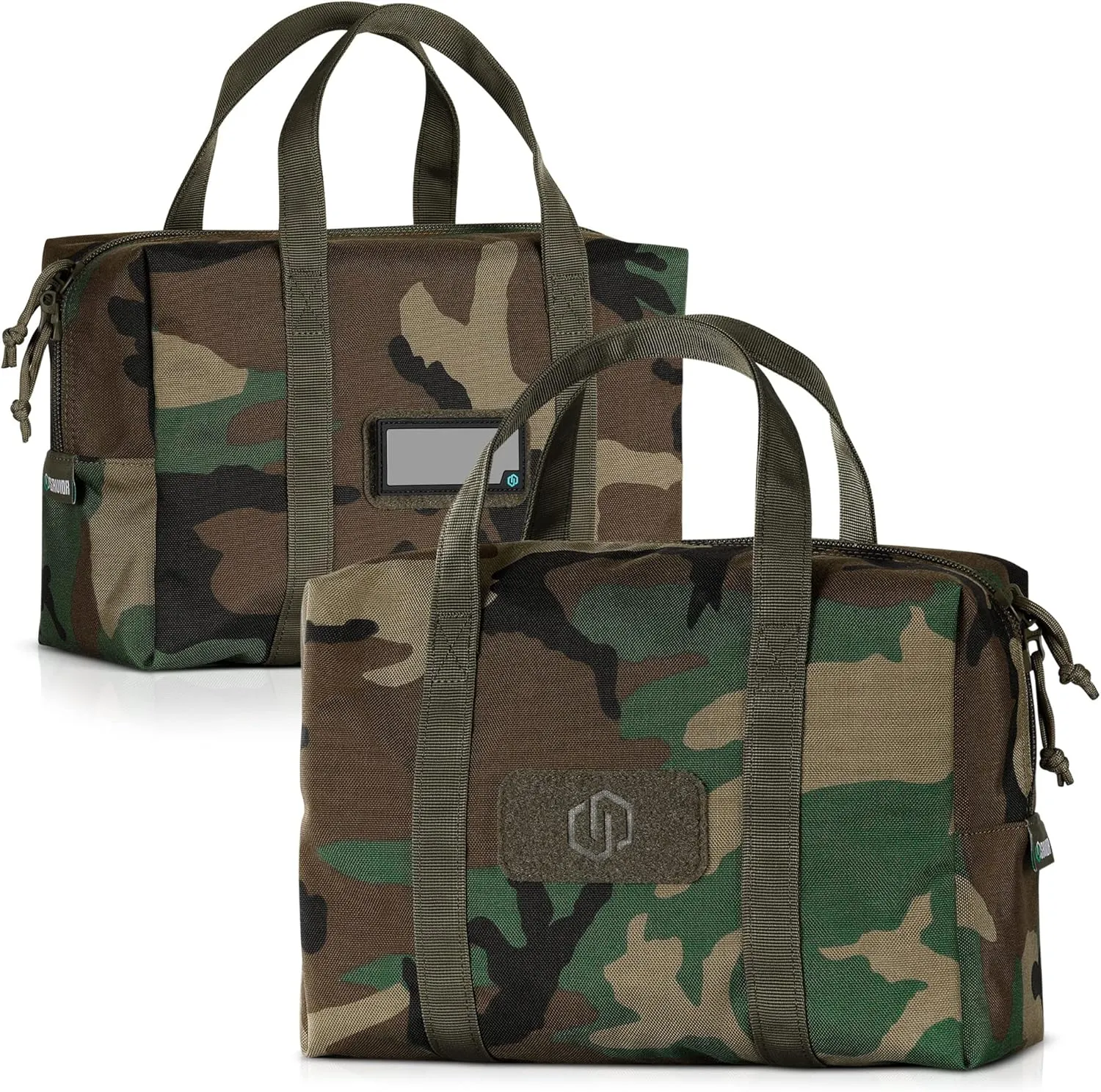 Savior Equipment Mini Hauler Tactical Ammo Duffle Bag Firearm Ammunition Loose Sac Carrier EDC Pouch, ID Patches Included, Rifle Carbine Pistol Revolver Ammos Soft Case Hunting Shooting Range Gear