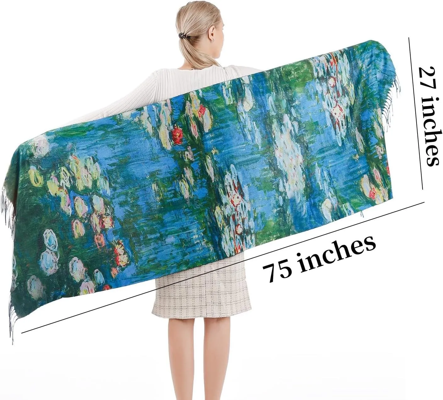Scarf Shawl Wraps for Women Pashmina Soft Cashmere Scarf Printed Large Blanket Scarf Warm for Fall Winter