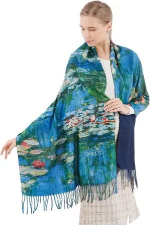Scarf Shawl Wraps for Women Pashmina Soft Cashmere Scarf Printed Large Blanket Scarf Warm for Fall Winter
