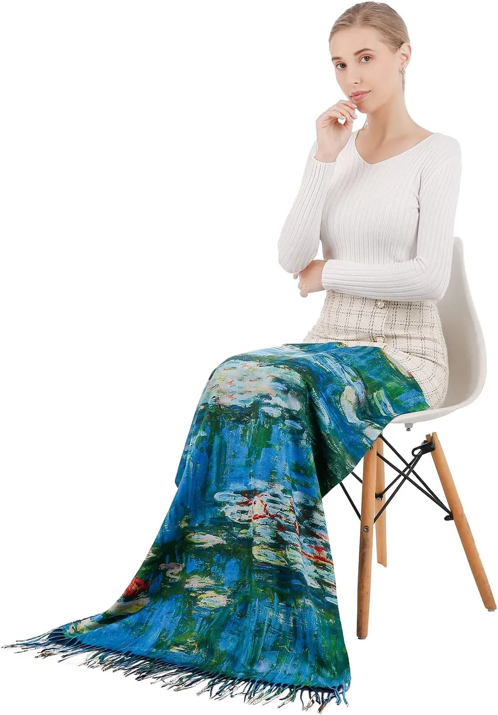 Scarf Shawl Wraps for Women Pashmina Soft Cashmere Scarf Printed Large Blanket Scarf Warm for Fall Winter