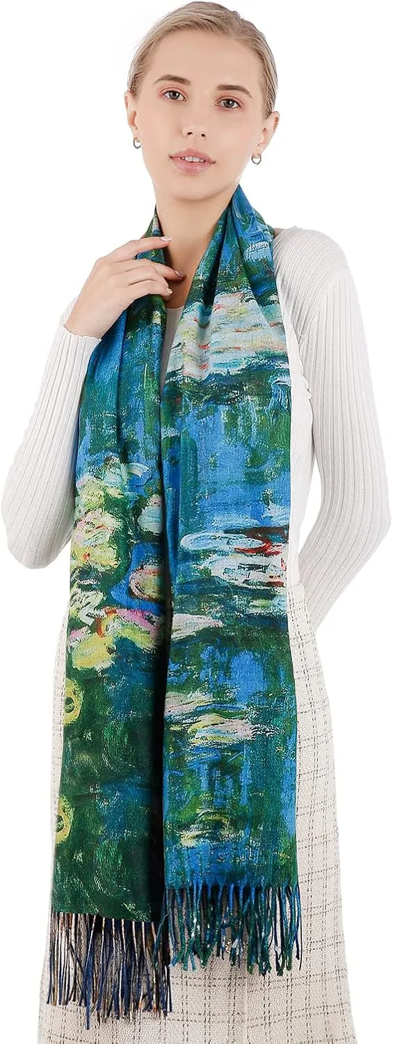 Scarf Shawl Wraps for Women Pashmina Soft Cashmere Scarf Printed Large Blanket Scarf Warm for Fall Winter